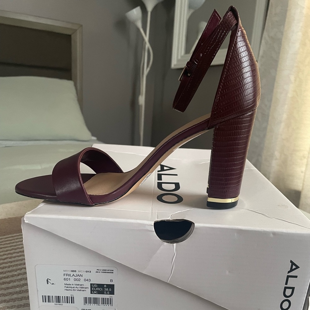 Aldo block heel, with ankle strap